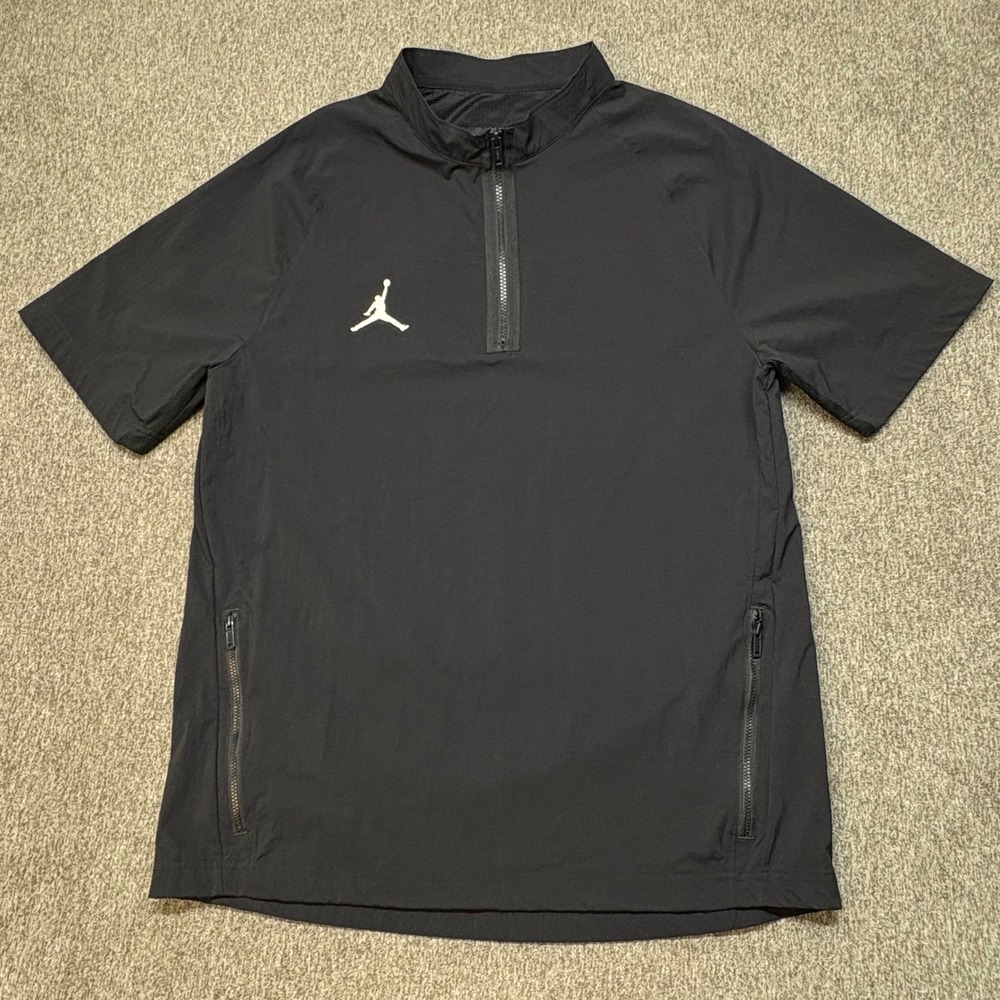 Nike Jordan Woven Short Sleeve 1/2 Zip Jacket Men's Windbreaker Medium